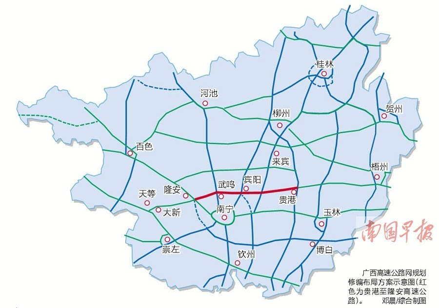 广西高速公路最新地图概览